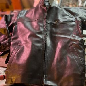 Mens x small bomber jacket / leather dress coat